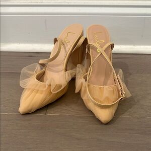 Elegant Beige Women's Heels
